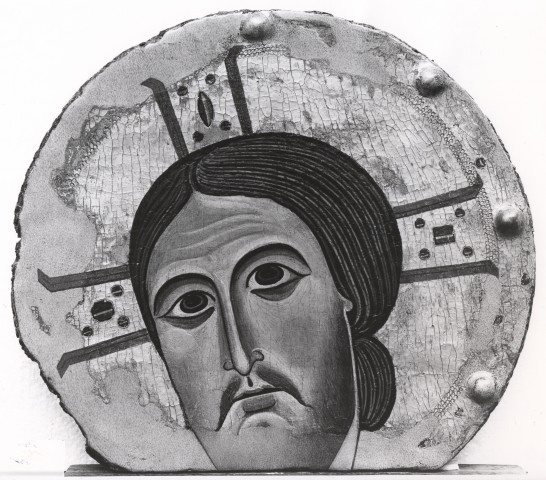 Anonimo — Maestro del Crocifisso di Santa Caterina - sec. XIII - Testa di Cristo — insieme